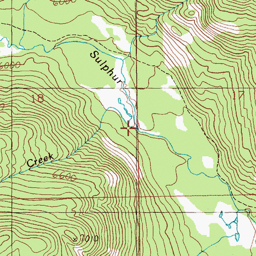 Topographic Map of Moonshine Creek, ID