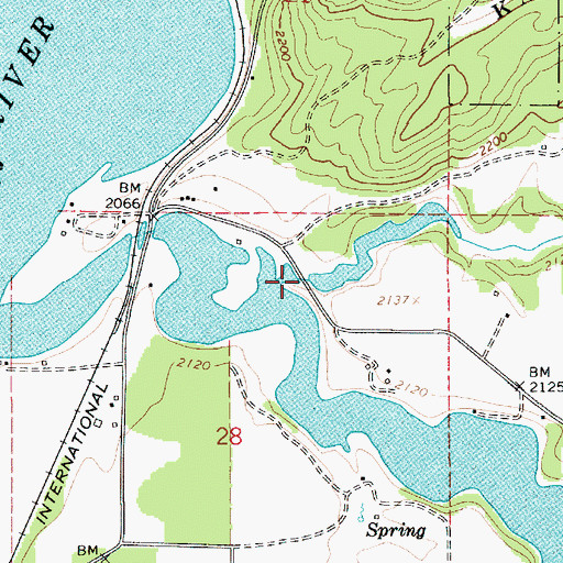 Topographic Map of Moore Creek, ID