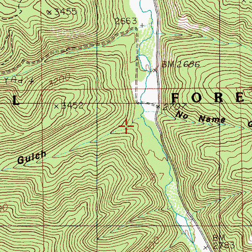 Topographic Map of Moore Gulch, ID