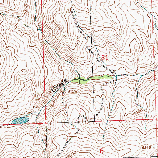 Topographic Map of Moose Creek, ID