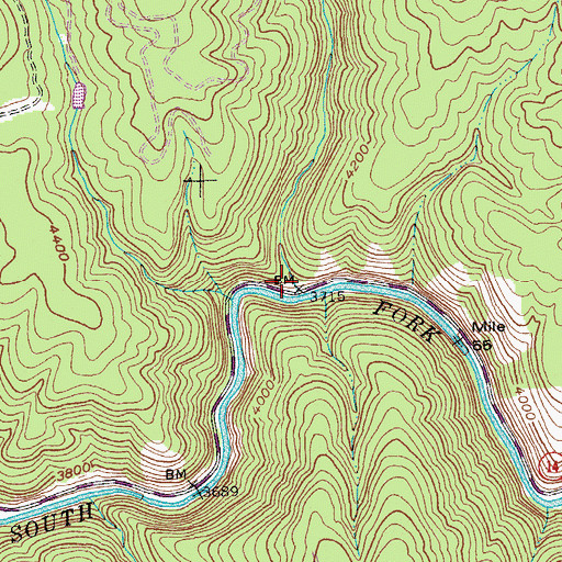Topographic Map of Moose Creek, ID