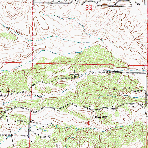 Topographic Map of Prescott Old Junior High School, AZ