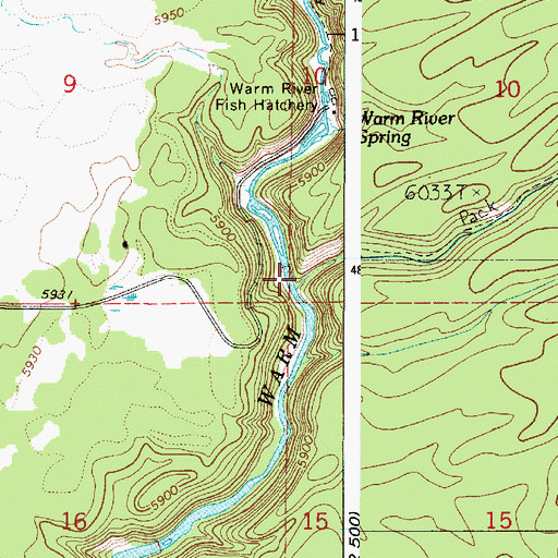 Topographic Map of Moose Creek, ID