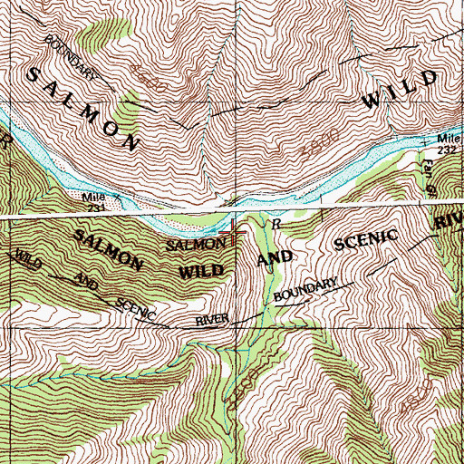 Topographic Map of Moose Creek, ID