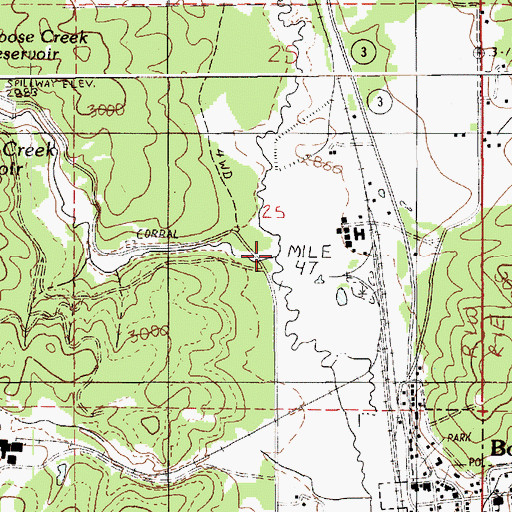 Topographic Map of Moose Creek, ID