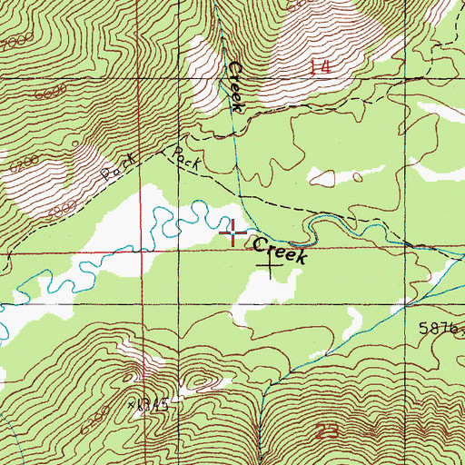 Topographic Map of Morehead Creek, ID