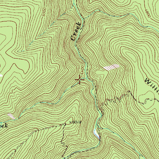 Topographic Map of Morgan Creek, ID