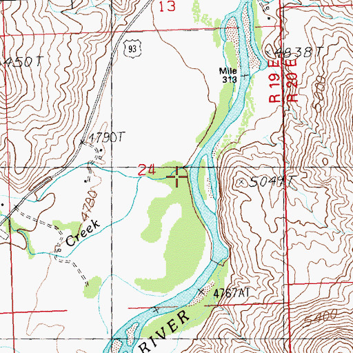 Topographic Map of Morgan Creek, ID