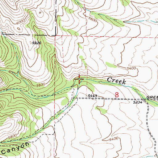 Topographic Map of Mormon Canyon, ID