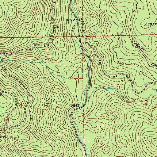 Topographic Map of Morris Creek, ID