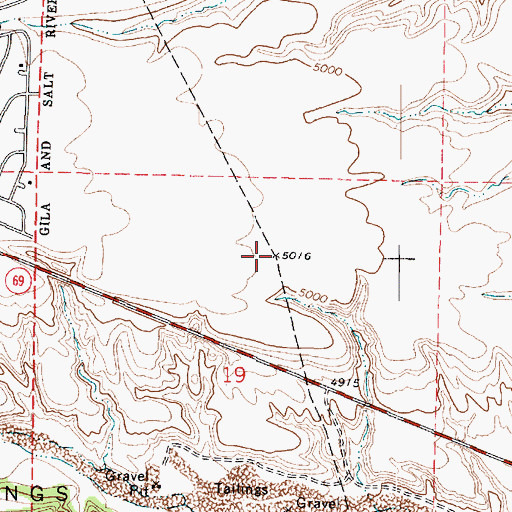 Topographic Map of Prescott Valley Airport (historical), AZ