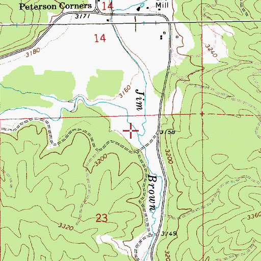 Topographic Map of Mosquito Creek, ID