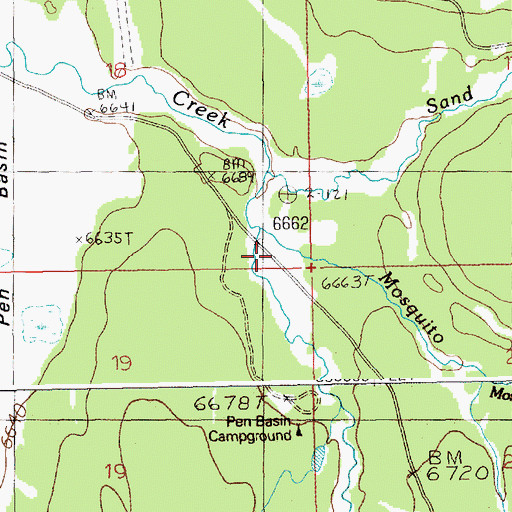 Topographic Map of Mosquito Creek, ID