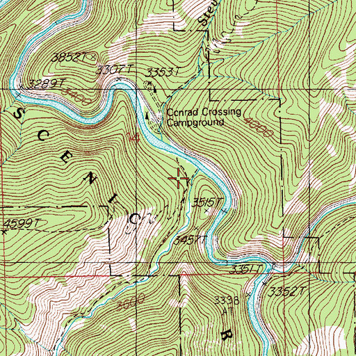 Topographic Map of Mosquito Creek, ID