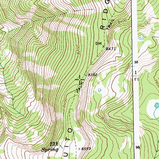 Topographic Map of Mosquito Ridge, ID