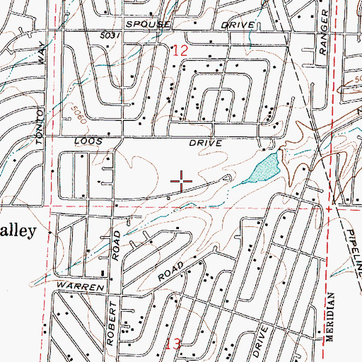 Topographic Map of Prescott Valley Recreation Area, AZ