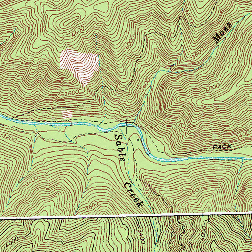 Topographic Map of Moss Creek, ID