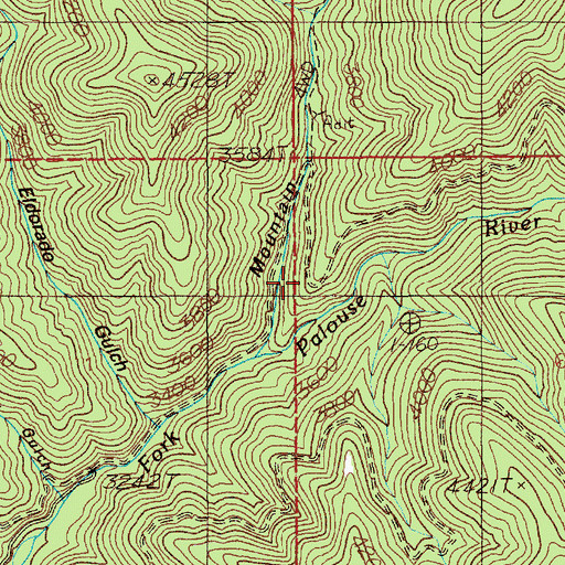Topographic Map of Mountain Gulch, ID