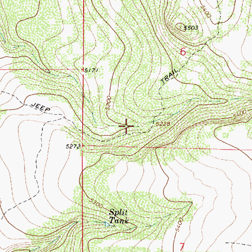 Topographic Map of Purgatory Tank, AZ