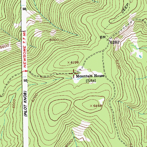 Topographic Map of Mountain House, ID