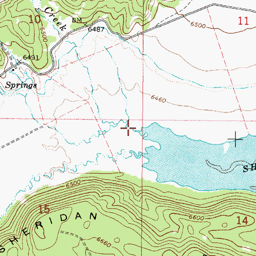 Topographic Map of Mud Creek, ID