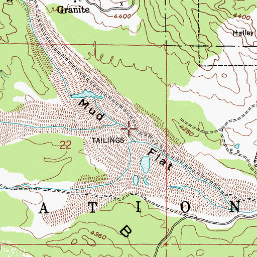 Topographic Map of Mud Flat, ID