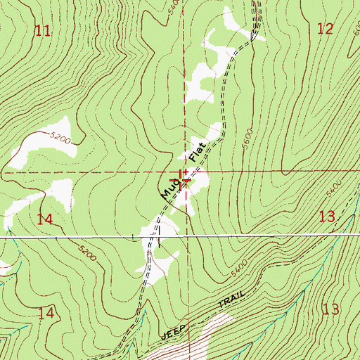 Topographic Map of Mud Flat, ID