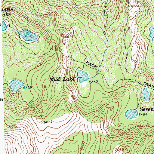 Topographic Map of Mud Lake, ID
