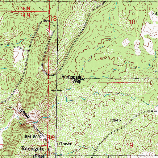 Topographic Map of Ramsgate Well, AZ