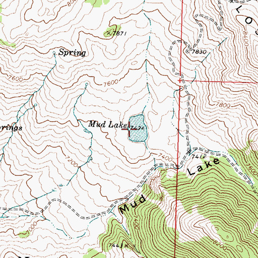 Topographic Map of Mud Lake, ID