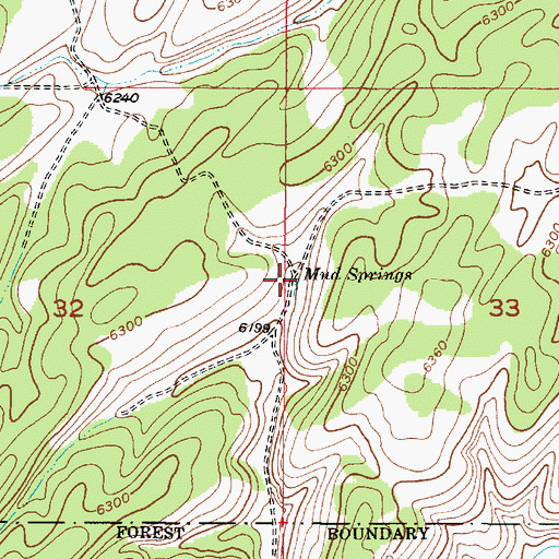 Topographic Map of Mud Springs, ID