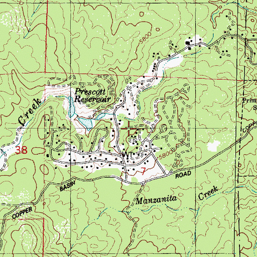 Topographic Map of Rancho Vista Estates, AZ
