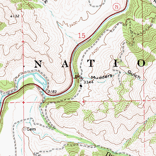 Topographic Map of Mudders Gulch, ID