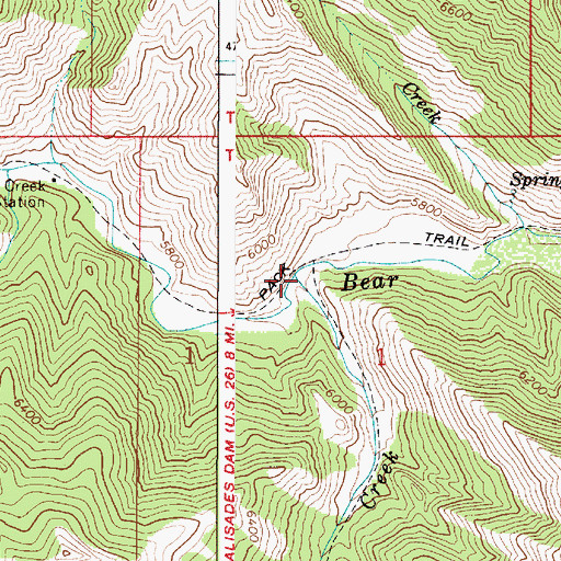 Topographic Map of Muddy Creek, ID