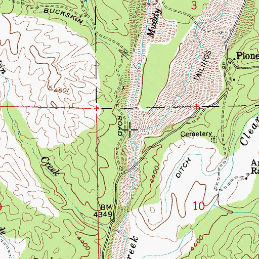 Topographic Map of Muddy Creek, ID
