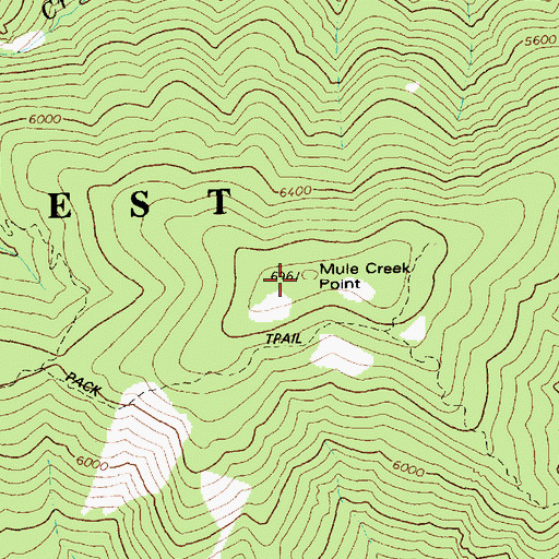 Topographic Map of Mule Creek Point, ID
