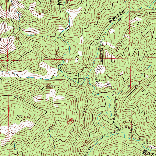 Topographic Map of Mule Gulch, ID