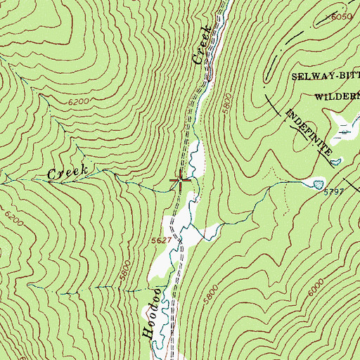 Topographic Map of Muleshoe Creek, ID