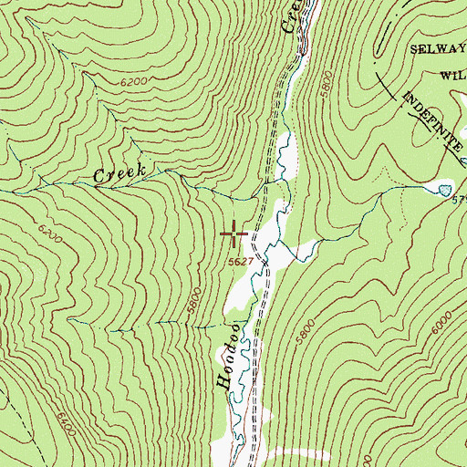 Topographic Map of Muleshoe Creek Camp, ID