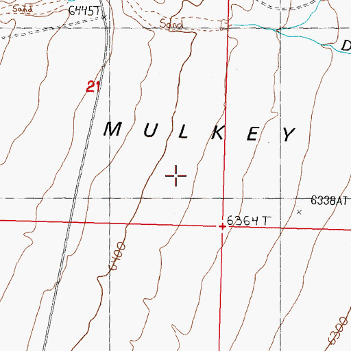 Topographic Map of Mulky Bar, ID