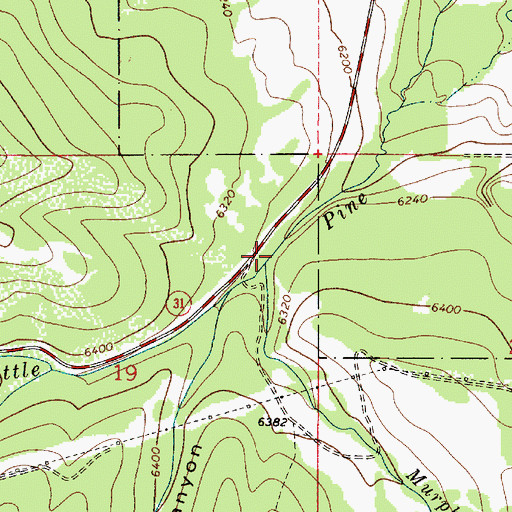 Topographic Map of Murphy Creek, ID