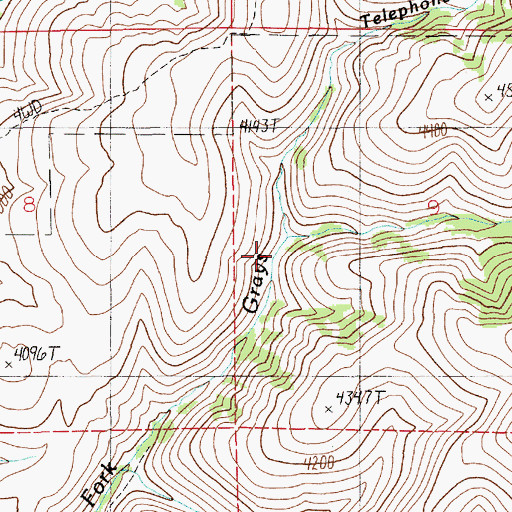 Topographic Map of Murphy Creek, ID