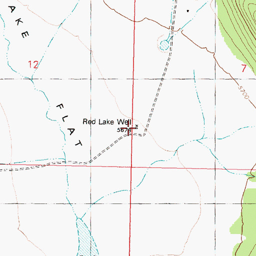 Topographic Map of Red Lake Well, AZ