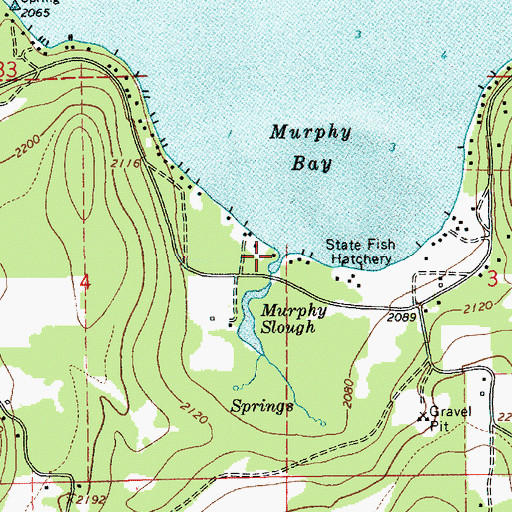 Topographic Map of Murphy Slough, ID