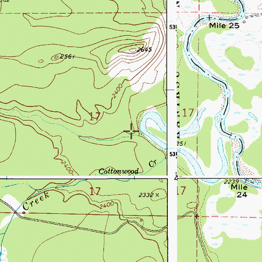 Topographic Map of Murray Creek, ID