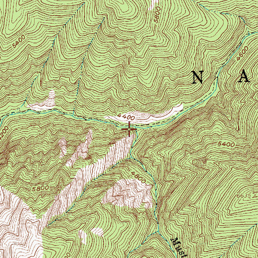 Topographic Map of Mustang Creek, ID