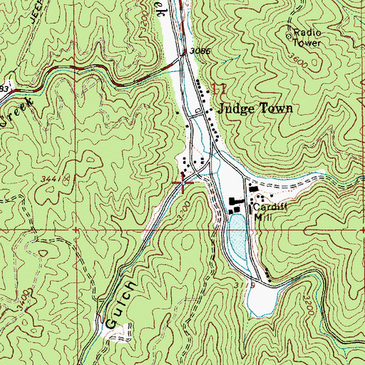 Topographic Map of Mutton Gulch, ID