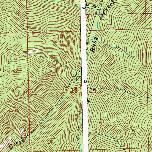 Topographic Map of My Creek, ID