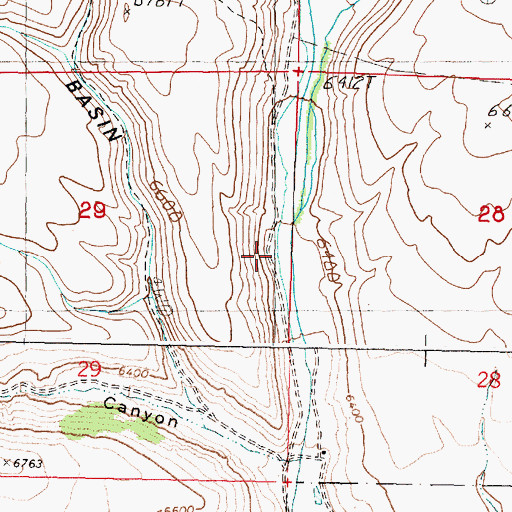 Topographic Map of Myers Creek, ID
