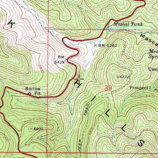 Topographic Map of Red Seep Spring, AZ
